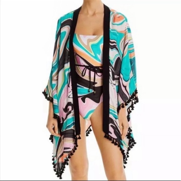 Trina Turk Other - Trina Turk Nazare Kimono Swim Cover Up - Multicolor Marble
